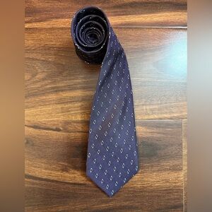 MICHAEL KORS Purple Silk Geometric Tie
